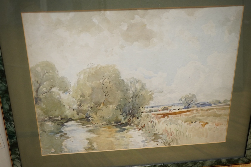 John Brown Harrison (1876-1958), Yorkshire Dale views, six watercolours, some signed